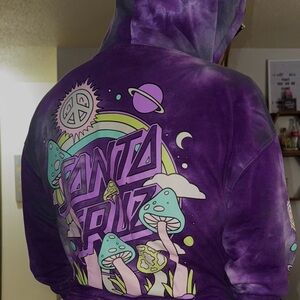 Santa Cruz Purple Hoodie with trippy graphic